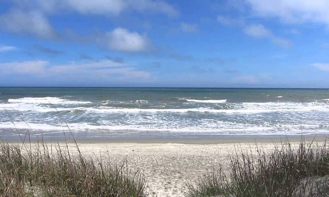Cherry Grove Beach Condo | NEW! HGTV style “Pier Watch Villa” condo 100 ft from beach-2 pools-free parking