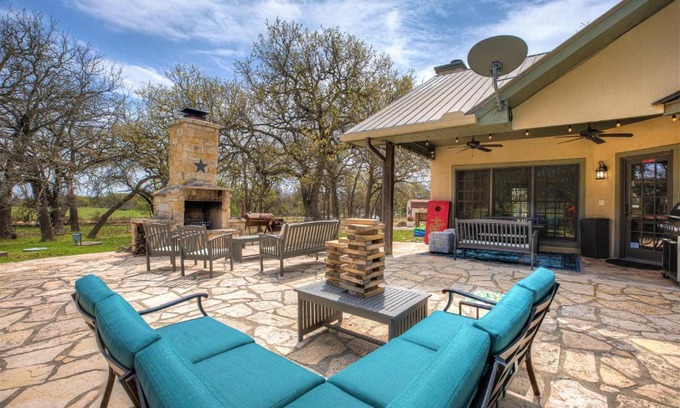 Fredericksburg House | New Hill Country Dream House with pool Table and Firepit and GameShed
