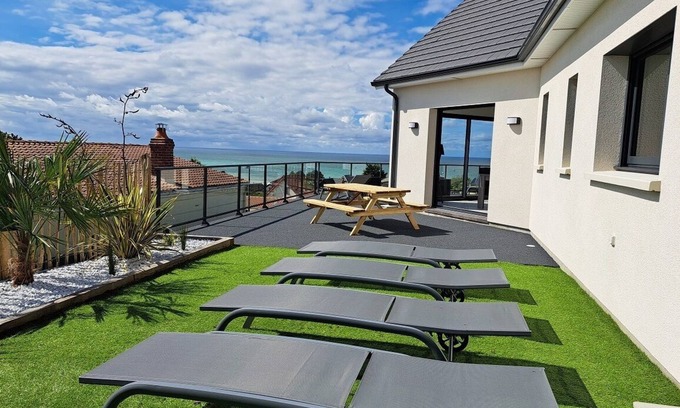 Mesnil-Val-Plage House | New house, 6 people, Sea view, Criel sur mer
