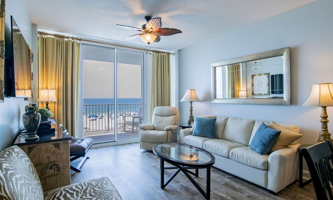 Gulf Shores Condo | New Listing - #313 - Luxury Oceanfront Unit+Park at Door+2King BR+ Bunk Room