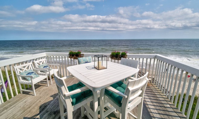 Kure Beach Condo | New Listing Beachfront Condo with Indoor/Outdoor Pools, Gym & Tennis
