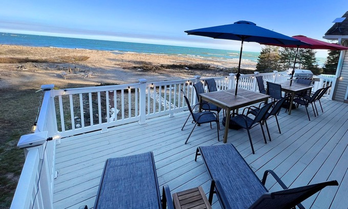 Manistique House | New Listing. Family-friendly home, private sandy beach on Lake Michigan!