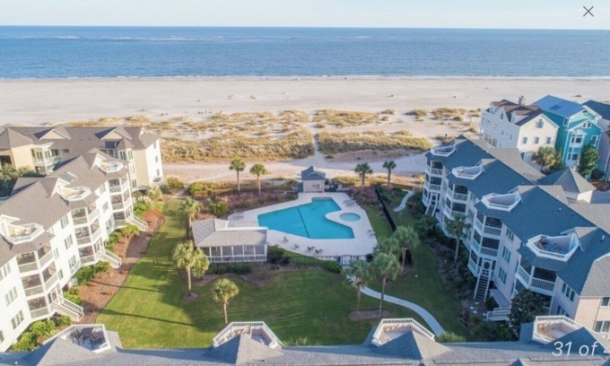 Isle of Palms Condo | New Listing! Tidewater Ocean View! Steps from the Beach! Screened in Porch!
