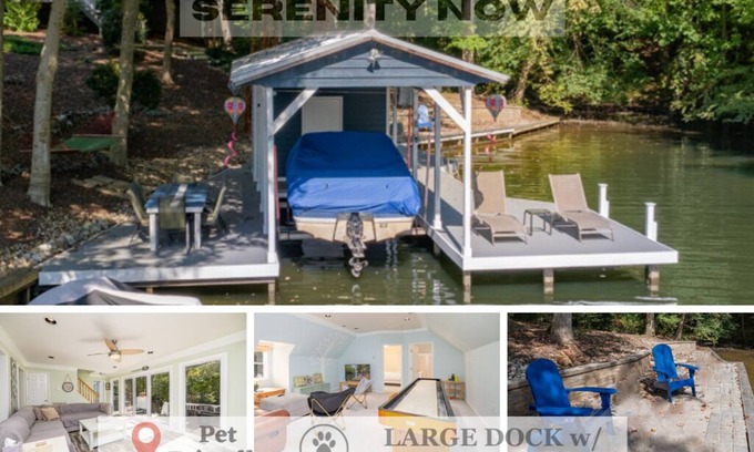 Littleton House | New! Main Lake View, Spacious Deck, Firepit, Dock