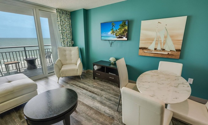 Downtown Myrtle Beach Condo | New Modern, Direct Oceanfront, Boardwalk, Views!