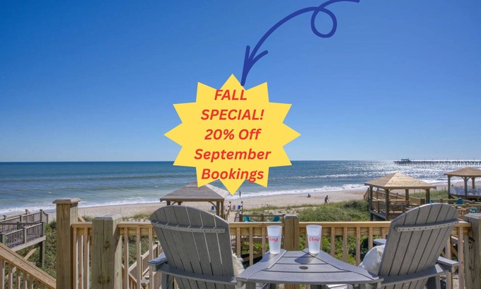 North Topsail Beach House | New Oceanfront House, All Oceanfront Bedrooms, Private Beach, Gazebo, Sun Deck