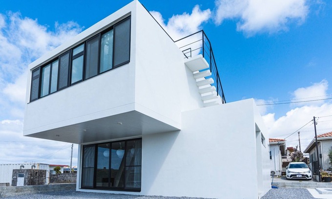 Nashiro House | NEW OPEN 1 minute walk to the sea Rent out a sty - Nashiro White Cube/Itoman Okinawa