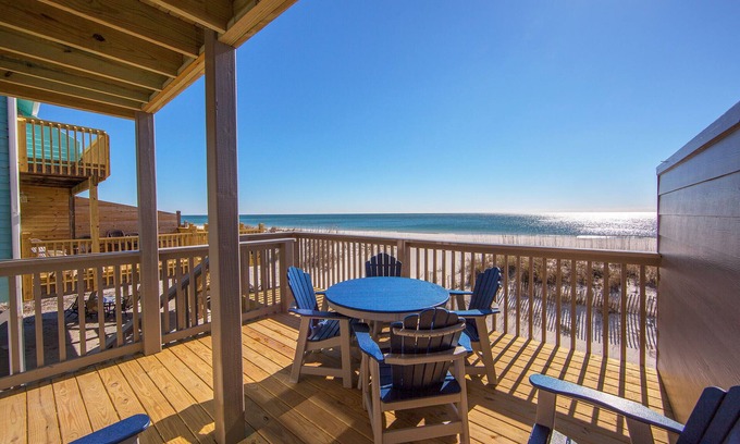 Gulf Shores House | 🥳 New Pics! 🥰 Beach Axis, East. 5BR Beachfront Beauty. Pool. Perfect location.