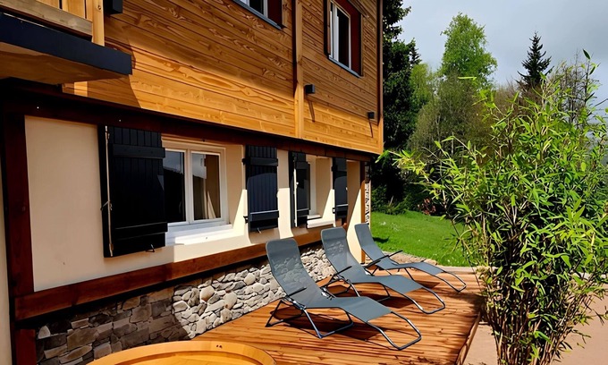 Gerbepal Ski Chalet | New: renovated chalet for rent near Gérardmer mountain view enclosed grounds