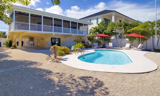 Marathon House | NEW w Private Pool close to the beach plus parking, 30 ft dockage, private yard