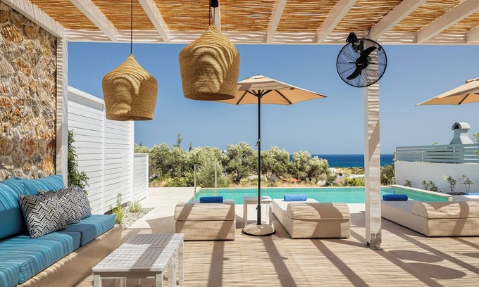 Gennadi Villa | NEWLY BUILT Styish Luxury 2-bedroom Villa Pollux with PRIVATE HEATED POOL!
