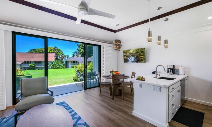 Poipu Condo | Newly remodeled with AC, gorgeous ground floor condo 87, 3 min walk to beach