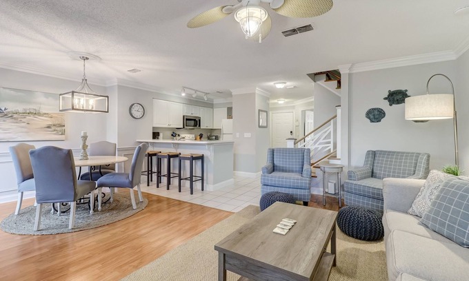 Amelia City Villa | Newly Renovated Sailmaker Townhome in Summer Beach Resort less than 5 min walk to beach!