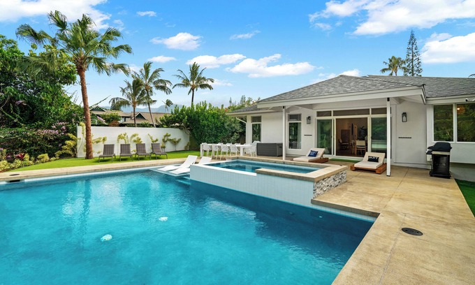 Princeville House | Newly renovated +Brand New Pool and Spa + Airy-Custom Ocean Bluff Home