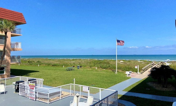 Cocoa Beach Condo | Newly renovated condo with oceanfront, pool and launch views!