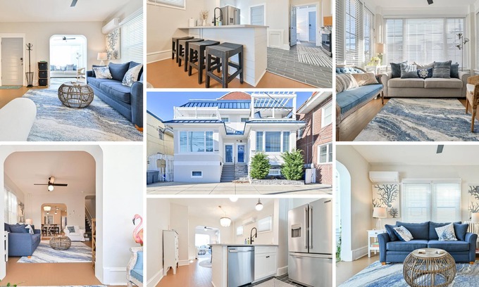 Margate City House | Newly renovated house across from the beach, center of town
