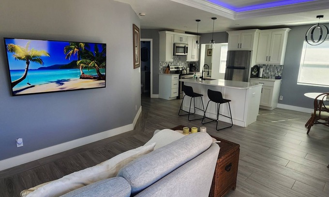Port Charlotte House | Newly Renovated 1 Bedroom 1 Bath Beach House with Parking, W&D and Office Space