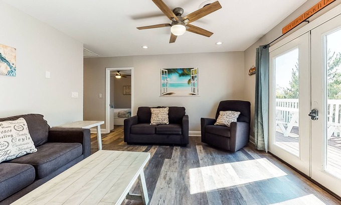 Midtown Ocean City Apartment | Newly-renovated, waterfront retreat w/a furnished deck - walk to the beach