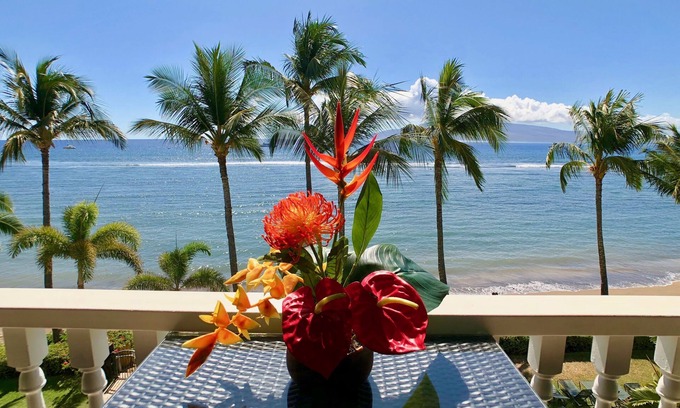 Historic Lahaina Front Street Apartment | Newly Reopened Lahaina Shores! Renovated Oceanfront Studio with Stunning Views!