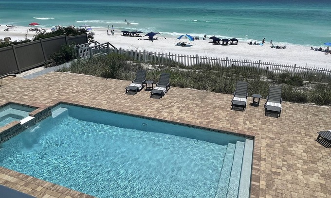 Santa Rosa Beach House | nGulf Front Home w/Heated Pool, Large Covered Porches, Private Beach Access