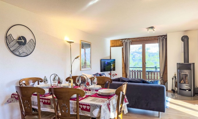 Les Mayens-de-Sion Apartment | Nice apartment for 6 people with WIFI, TV, balcony and parking
