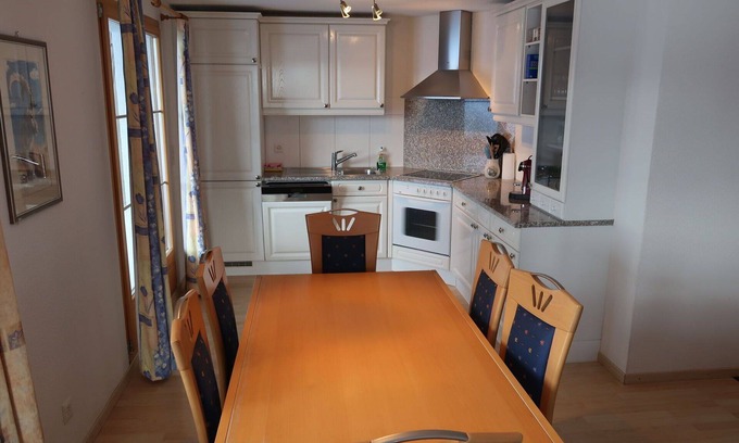 Riom-Parsonz Apartment | Nice apartment for 8 guests with WIFI, TV, terrace, pets allowed and panoramic view