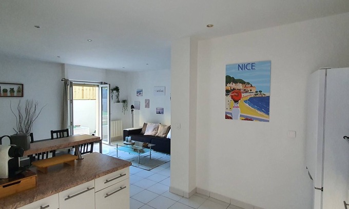 Nice Apartment | Nice: Very bright 80m2 3-room apartment with garden