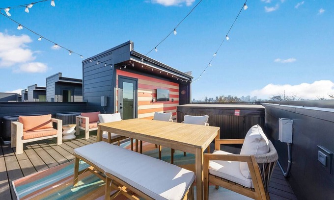 Katie Hill Neighborhood House | Night at the Disco with private rooftop hot