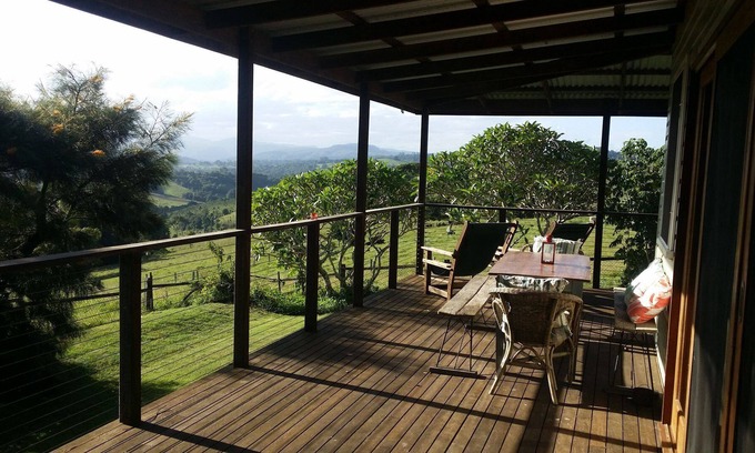 Eureka Cottage | Nightcap Cottage - glorious view over farmland to hills!