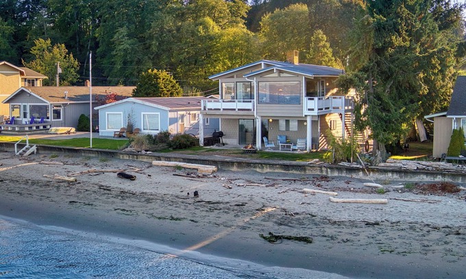 Hansville House | No Bank Waterfront Home - Epic Views and Sandy Beach Await you