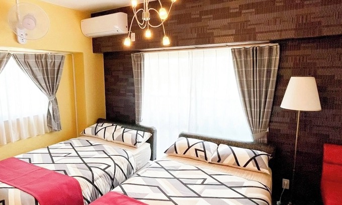 Urasoe Apartment | Nonsmoking 1K twin room equipped with a washing machine and dryer/Urasoe Okinawa