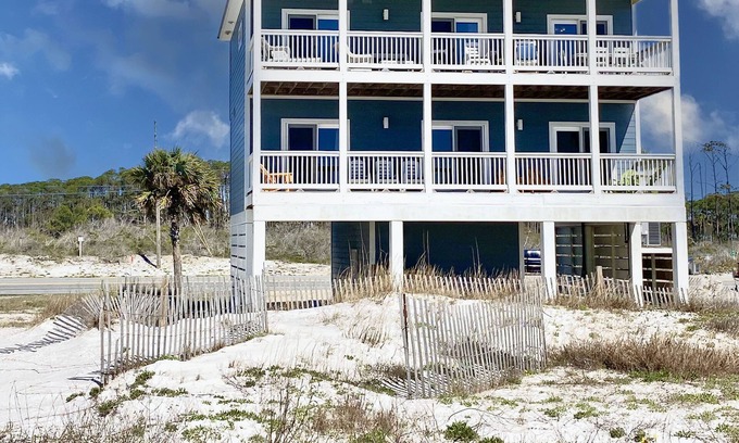 Cape San Blas House | North Cape, 4 bdrm, 4 bath, elevator, gulf and bay views, beach gear included