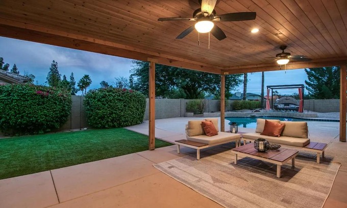 Paradise Valley Village House | North Scottsdale 4 Bdrm Vacation Sanctuary with Pebble Tech Pool