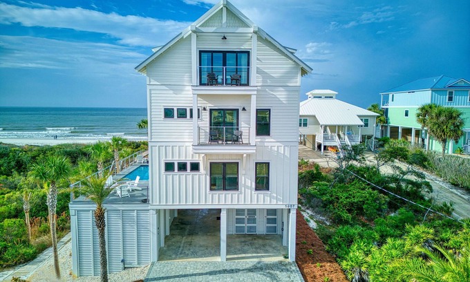 Cape San Blas House | Northern Palms Cape San Blas- Gulf Front, Elevator, Pool.