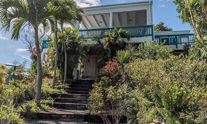 Estate Carolina Villa | Notre Ciel Villa "Our Heaven" Views Coral Bay & Caribbean-2BR w/AC & loft BR
