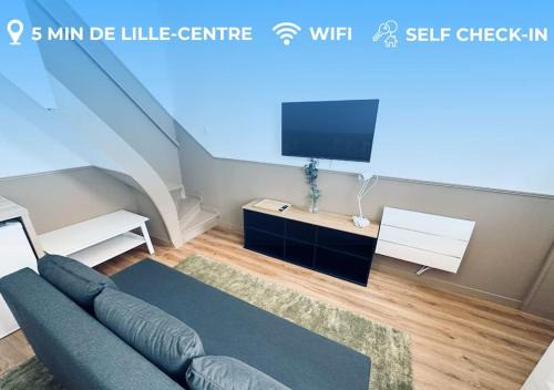Lille-Moulins Apartment | Nouveau! Centre Lille T3 avec WiFi, TV, Netflix