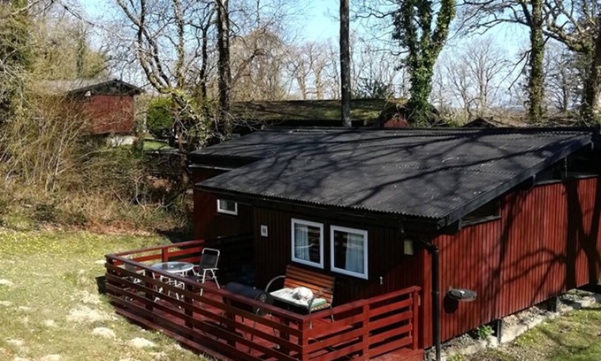 Cenarth House | Nuthatch Lodge is set in 24 acres of wood/parkland near the village of Cenarth