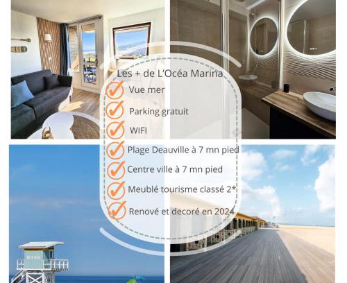 Deauville Apartment | Ocea Marina appartement vue mer refait à neuf avec parking privatif