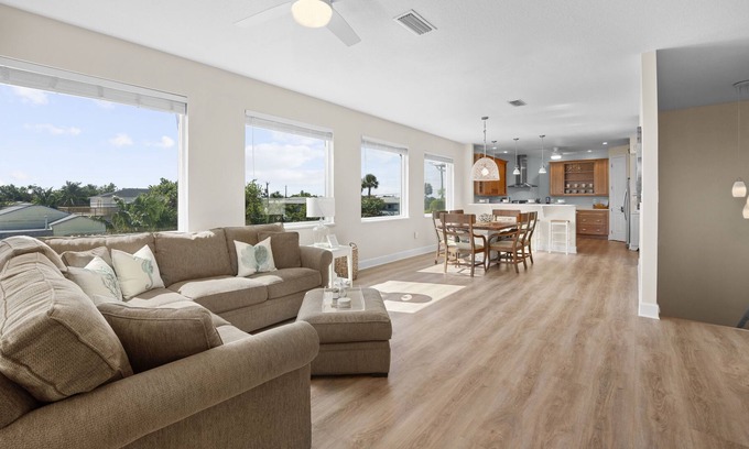 Snug Harbor Estates House | Ocean Blue Beach House - Steps from the Beach, featuring 2 KING Main Bedrooms