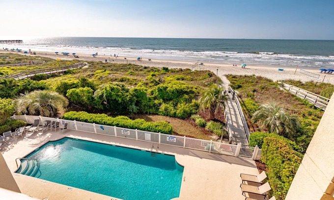 Isle of Palms House | Ocean Front - Balcony Over Looking Ocean - 1010 Ocean Blvd Suite 303