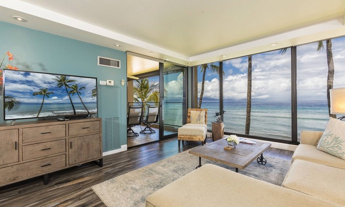 Honokowai Condo | Ocean Front Beachside Beauty. Two Free Rounds of Golf*