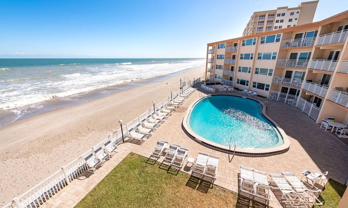 Satellite Beach Condo | Ocean Front Complex -Beautiful Ocean Views! Can't Get Any Closer To The Ocean!