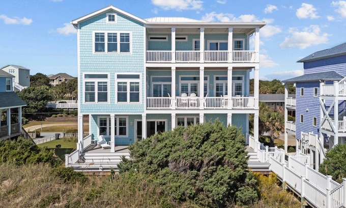 Emerald Isle House | Ocean Front, Game Room, Hot Tub, Elevator - LARGE HOME!