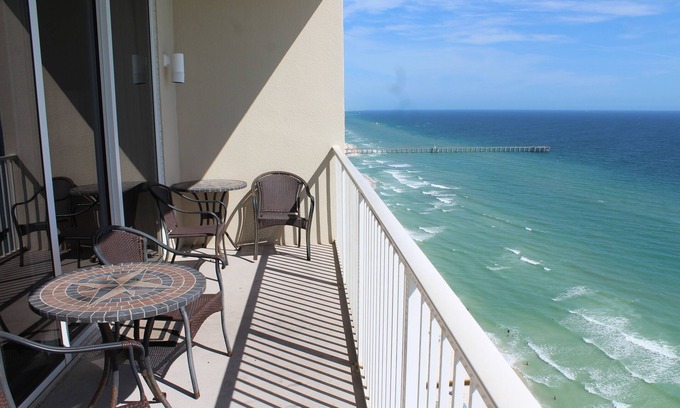 Panama City Beach Condo | Ocean-front Master Bedroom with Spectacular View!