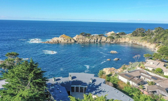 Carmel Highlands Villa | Ocean Front Secure Private Gate Beach Access Luxury Masterpiece