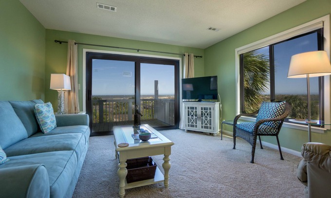 Oceanmarsh Subdivision Condo | Ocean Front Corner Villa with New Deck and Unobstructed Views