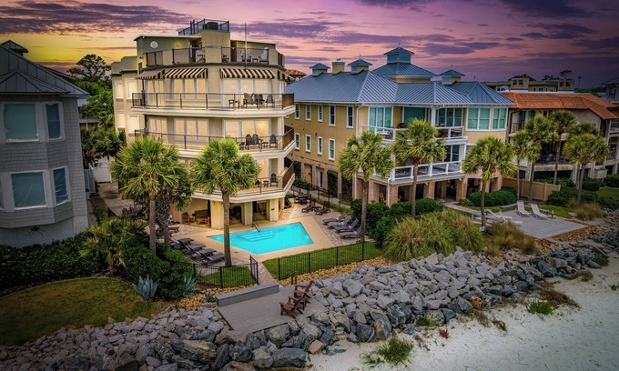 Saint Simons Island Condo | Ocean Front Large Family Condo This is 2nd Floor Only of the iconic Shiphouse