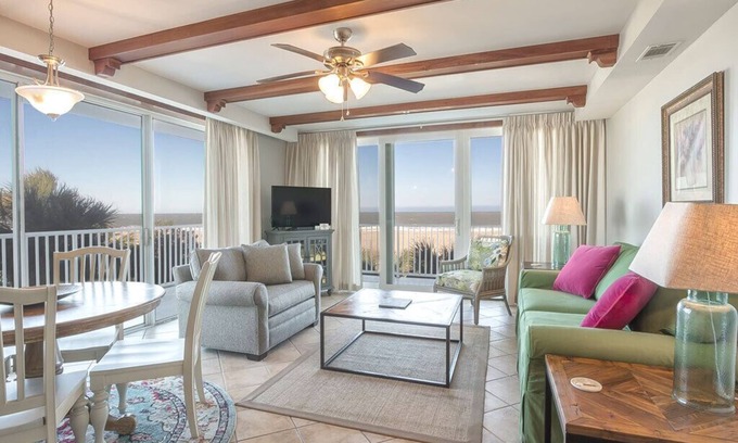 Tybee Island Condo | Ocean Song 321 | Pet Friendly, Oceanfront Condo!