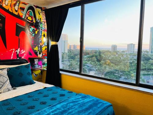 Waikiki Apartment | Ocean view Art Inspired Loft