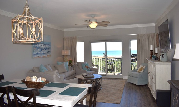 Sandestin Condo | OCEAN VIEW - Only steps to the beach. Beach chairs, umbrella, wagon included